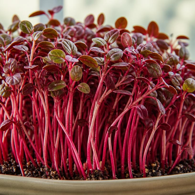 Fresh Amaranth microgreens
